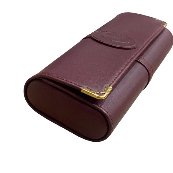 Vintage must de Cartier Eyeglasses Case - brown genuine leather - Picture 4 of 7